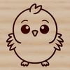 Line Art Farm Animal A simple line drawing of a cute farm animal, suitable for Easter or farm-themed designs.