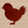 Chic Chick Vector Art A simple illustration of a single chicken in the style of a farm animal silhouette.