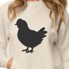 Beautiful Chick Clipart Design A simple vector illustration of a cute chicken in silhouette form.