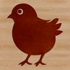 Whimsical Farm Chick A vector graphic design featuring a cute chick animal in a natural setting.