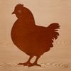 Farm Fowl Friend Illustration A cute illustration of a single chicken standing on the farm.