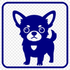 A small breed dog, specifically a chihuahua, with an SVG illustration style.