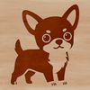 An outline of a Chihuahua in scalable graphics format.