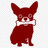 A cartoon illustration of a small dog breed known as a Chihuahua.