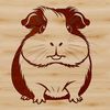 Free Vector Art of a Pet Guinea Pig A digital illustration of a guinea pig, ideal for use in crafting and design projects.