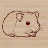 Simple Vector Mammal Illustration A small mammal commonly kept as a pet, depicted in simple vector lines.