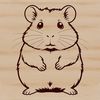 Cuddle-Inducing Cartoon Hamster A colorful illustration of a cute hamster in a playful pose.