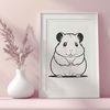 Small Pet Animal Vector Graphics Illustration of a small animal, a pet hamster in a simple design format.