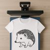 Quill-tastic Hedgehog Vector Graphics A detailed illustration of a hedgehog, suitable for vector graphics.