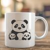 Giant Panda Illustration Vector A simplified illustration of a giant panda in its natural habitat, suitable for vector design.
