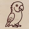 An illustration of a playful bird with vibrant features, created using vector art techniques.
