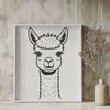 Cuddly South American Camelid A digital illustration of a domesticated South American camelid animal with a soft coat.
