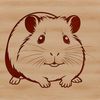 SVG Animal Clip Art Free Download A vector illustration of a hamster sitting on its hind legs.
