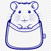 Adorable Hamster Graphic Design A small rodent with a rounded body and short legs, commonly kept as a pet.