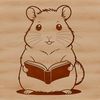Free Hamster Clip Art Vector Illustration A hamster sitting on a book, reading a story.