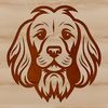 Vector Graphic Dog Head Close-Up A close-up illustration of a Cocker Spaniel's head, suitable as vector art for various uses.
