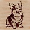 Sitting Dog Breed Portrait A sitting corgi breed dog in a vector format, suitable for digital use.