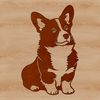 Corgi Breed Silhouette in Vector Format A sitting Corgi dog breed in vector format.