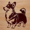 A high-quality digital illustration of a standing Corgi, suitable for various design projects.