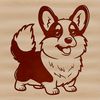 Cute Corgi SVG Illustration A cute standing corgi dog breed in simple vector design.