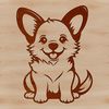 Small Breed Dog Sitting on Hind Legs SVG A small breed dog sitting on its hind legs, illustration in vector format.
