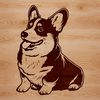 Free SVG Illustration of a Corgi A digital illustration of a sitting corgi, suitable for print and web use.