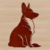 Free Downloadable Corgi Clip Art An SVG graphic representation of a cute corgi animal in a seated position.