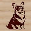 A high-quality digital illustration of a corgi sitting on its hind legs.