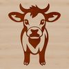 Cute Cow and Calf Graphic A cute farm animal illustration featuring a cow with a young calf.