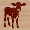 Moo-ving Illustration of a Cow in a Meadow A digital illustration of a cow standing in a green meadow, suitable for vector art designs.