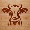 Cute Cow Close-up Vector Image Close-up of a cow's head on a farm.