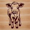 Moo-ving Illustrations Cows in a green meadow, vector illustration