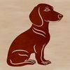 Cute Dachshund Clip Art A sitting dachshund dog breed, created as vector art.