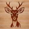 Vector Graphic of a Doe's Head An isolated vector design of a deer with minimal background elements.