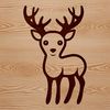 Minimal Design Cute Deer SVG A vector illustration of a adorable animal in a minimal design style.