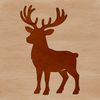 Image of a reindeer in a Christmas silhouette, ideal for cutting machines and DIY projects.