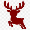 A vector illustration of a cute reindeer with antlers, suitable for commercial use.