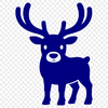 A stylized illustration of a reindeer, suitable for Christmas decorations or designs.