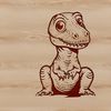 SVG Dino Graphics Collection A cute dinosaur graphic designed as SVG clip art for digital use.