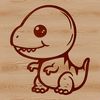 A prehistoric baby dinosaur illustration, suitable for various digital design applications.