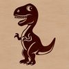 A simple illustration of a baby prehistoric dinosaur, suitable for various digital designs.