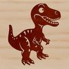 Colorful clip art design of a cute dinosaur for digital artwork and craft projects.