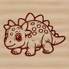 A prehistoric dino illustration in vector format, suitable for custom designs and crafts.