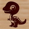 Simple Vector Art T Rex Design A prehistoric dinosaur, specifically the Tyrannosaurus Rex, in a simplified illustration style.