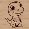 Vector graphic of a cute dinosaur design suitable for personal or commercial projects.