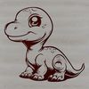 Prehistoric baby dinosaur illustration in vector format.