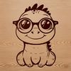 Vector Dinosaur Figure in Simplified Style A vector illustration of a cute dinosaur figure in a simplified style.