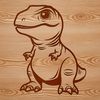 A prehistoric baby dinosaur, depicted in a simple vector design.