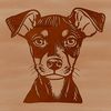 Vector Design Dog Breed Portrait A detailed SVG design featuring the head of a Doberman Pinscher dog.