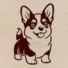 Vector Corgi Breed Dog Illustration Adorable standing corgi breed dog in vector format.